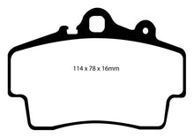 Carica l&#39;immagine nel visualizzatore di Gallery, EBC 97-99 Porsche Boxster (Cast Iron Rotors only) 2.5 Yellowstuff Front Brake Pads