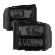 Carica l&#39;immagine nel visualizzatore di Gallery, Xtune Ford F250 F350 F450 Superduty Excursion 99-04 Headlights Black Smoked HD-JH-FF25099-HA-BSM