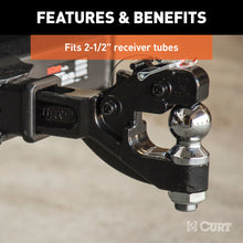 Carica l&#39;immagine nel visualizzatore di Gallery, Curt Receiver-Mount Ball &amp; Pintle Combo (2-1/2in Shank 2-5/16in Ball 20000lbs)