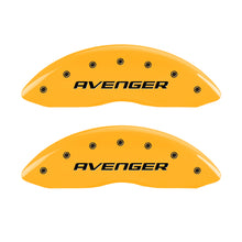 Charger l&#39;image dans la galerie, MGP 4 Caliper Covers Engraved Front &amp; Rear With out stripes/Avenger Yellow finish black ch