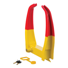 Carica l&#39;immagine nel visualizzatore di Gallery, Curt Wheel Chock Lock (Yellow Powder Coat)