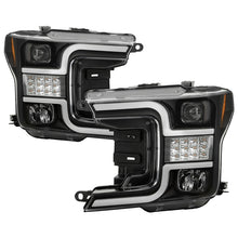Laden Sie das Bild in den Galerie-Viewer, Spyder 18-19 Ford F-150 Proj Headlights - Halogen Model - LED Seq Turn - Blk PRO-YD-FF15018-LBSEQ-BK