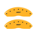 MGP 4 Caliper Covers Engraved Front & Rear MGP Yellow finish black ch