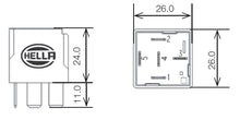 Cargar imagen en el visor de la galería, Hella Relay 12V 20/40A Spdt Res