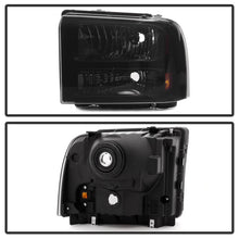 Carica l&#39;immagine nel visualizzatore di Gallery, Xtune Ford F250 F350 F450 Superduty Excursion 99-04 Headlights Black Smoked HD-JH-FF25099-HA-BSM
