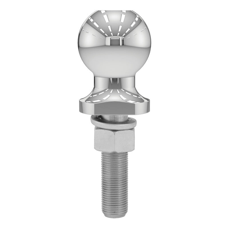 Curt 2in Trailer Ball (3/4in x 3in Shank 3500lbs Chrome Packaged)