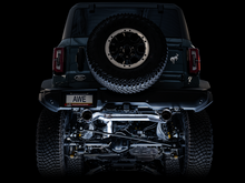 Cargar imagen en el visor de la galería, AWE Tuning 2021+ Ford Bronco 0FG Dual Rear Exit Exhaust w/Diamond Black Tips &amp; Bash Guard