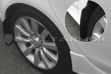 Carica l'immagine nel visualizzatore di Gallery, Rally Armor 2007+ Mitsubishi Lancer (doesn't fit Sportback) Basic Black Mud Flap w/ Black Logo