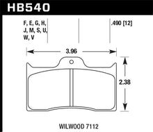 Carica l&#39;immagine nel visualizzatore di Gallery, Hawk 0.490in Thickness Wilwood Ferro-Carbon HT-10 Motorsports Brake Pads