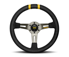 Carica l&#39;immagine nel visualizzatore di Gallery, Momo MODDRIFT Steering Wheel 330 mm -  Black Suede/Anth Spokes/2 Stripes