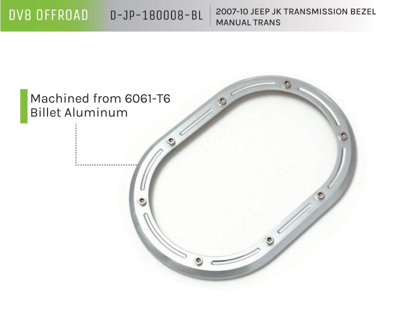 DV8 Offroad 2007-2018 Jeep JK Billet Aluminum Manual Transmission Shifter Bezel