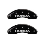 MGP 4 Caliper Covers Engraved Front Honda Engraved Rear HR-V Black finish silver ch