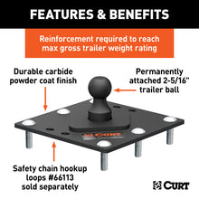 Cargar imagen en el visor de la galería, Curt 90-93 Chevrolet C1500 Over-Bed Fixed Ball Gooseneck Hitch