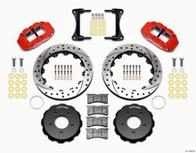 Charger l&#39;image dans la galerie, Wilwood Narrow Superlite 4R Front Hat Kit 12.88in Drill Red 2007-Up Jeep Wrangler