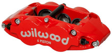 Laden Sie das Bild in den Galerie-Viewer, Wilwood Caliper-Narrow Superlite 6R-RH - Red 1.62/1.12/1.12in Pistons 1.10in Disc