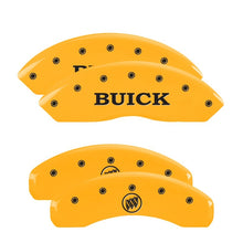 Charger l&#39;image dans la galerie, MGP 4 Caliper Covers Engraved Front Buick Rear Yellow Finish Black Char 2008 Buick Lucerne