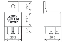 गैलरी व्यूवर में इमेज लोड करें, Hella RELAY MINI ISO 5P 12V SPST D87 DIO BKT