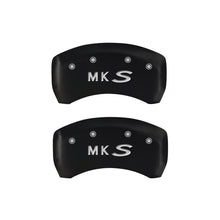 Cargar imagen en el visor de la galería, MGP 4 Caliper Covers Engraved Front Lincoln Engraved Rear MKS Red finish silver ch