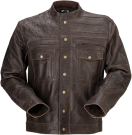 Z1R Deagle Leather Jacket - Brown - 5XL 2810-3772