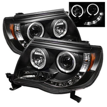 गैलरी व्यूवर में इमेज लोड करें, Spyder Toyota Tacoma 05-11 Projector Headlights LED Halo LED Black High H1 Low H1 PRO-YD-TT05-HL-BK