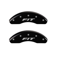 Cargar imagen en el visor de la galería, MGP Front set 2 Caliper Covers Engraved Front FIT Black finish silver ch