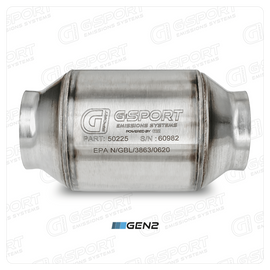 GESI G-Sport 400 CPSI GEN 2 EPA Approved 2.5in Inlet/Outlet Catalytic Converter