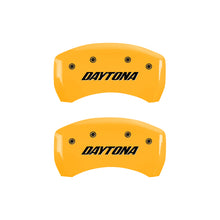 Charger l&#39;image dans la galerie, MGP 4 Caliper Covers Engraved Front &amp; Rear Daytona Yellow Finish Black Char 2006 Dodge Charger