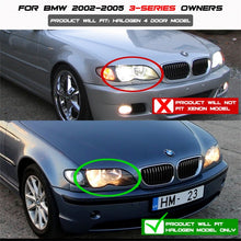 Carica l&#39;immagine nel visualizzatore di Gallery, Spyder BMW E46 3-Series 02-05 4DR Projector Headlights 1PC LED Halo Smke PRO-YD-BMWE4602-4D-AM-SM