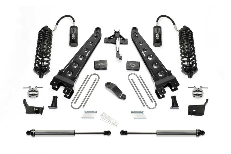 Fabtech 2019 Ford F450/550 4WD 6in Radius Arm System w/DL 4.0 Resi Coilovers & DL 2.25 Shocks