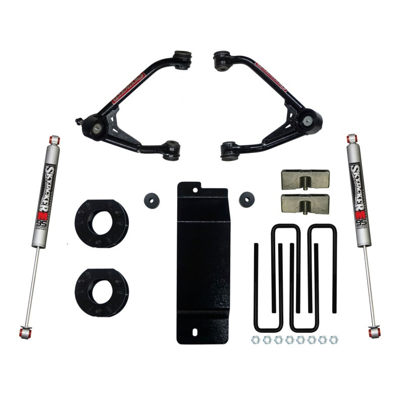 Skyjacker 07-13 GM 1500 4WD 3.5-4in UCA Lift Kit w/Rear Monotube M9500 Shocks