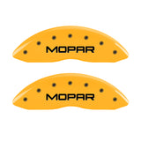 MGP 4 Caliper Covers Engraved Front & Rear Mopar Yellow Finish Black Char 2005 Chrysler Crossfire