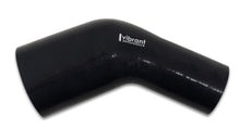 गैलरी व्यूवर में इमेज लोड करें, Vibrant 3.50in ID x 3.25in ID Gloss Black Silicone 45 Degree Transition Elbow