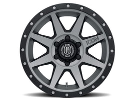 ICON Rebound 17x8.5 6x5.5 25mm Offset 5.75in BS 95.1mm mm Bore Titanium Wheel - 2to4wheels