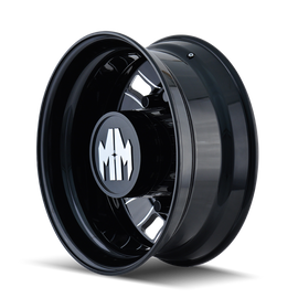 Mayhem 8180 BigRig 22.5x8.25/10x285.75 BP/169mm Offset/220.1mm Hub Rear Black w/ Milled Spokes Wheel