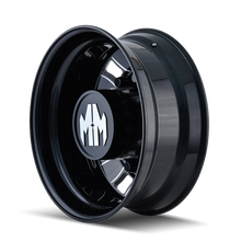 Cargar imagen en el visor de la galería, Mayhem 8180 BigRig 24.5x8.25/10x285.75 BP/168mm Offset/220.1mm Hub Rear Black w/ Milled Spokes Wheel