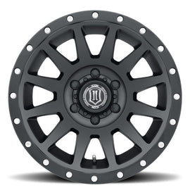 ICON Compression 18x9 6x5.5 25mm Offset 5.75in BS 95.1mm Bore Satin Black Wheel