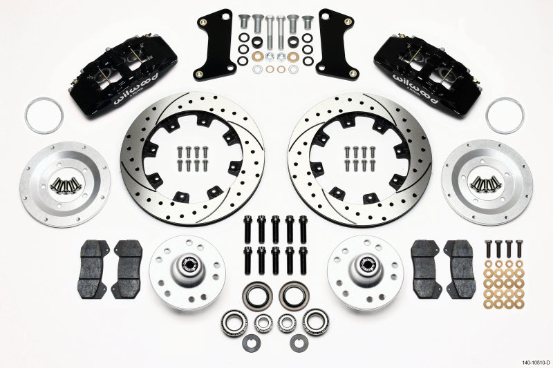 Wilwood Dynapro 6 Front Hub Kit 12.19in Drilled 67-69 Camaro 64-72 Nova Chevelle