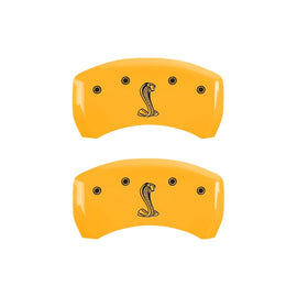 MGP Rear set 2 Caliper Covers Engraved Rear Tiffany Snake Yellow finish black ch