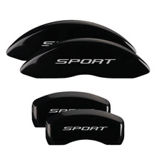 Charger l&#39;image dans la galerie, MGP 4 Caliper Covers Engraved Front &amp; Rear Oval logo/Ford Black finish silver ch