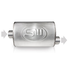 Load image into Gallery viewer, Stainless Works 2in ID CENTER INLET/ 2in OD OFFSET OUTLET 4inX8in