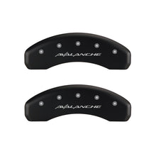 Cargar imagen en el visor de la galería, MGP 4 Caliper Covers Engraved Front &amp; Rear Avalanche Red finish silver ch
