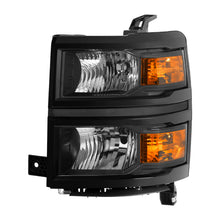 गैलरी व्यूवर में इमेज लोड करें, xTune Chevy Silverado 1500 14-15 (Non-HD) Driver Side Headlight Black - OEM Left HD-JH-CS14-OEBK-L