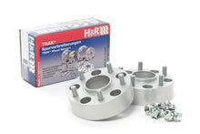 गैलरी व्यूवर में इमेज लोड करें, H&amp;R Trak+ 27mm DRM Wheel Adaptor Bolt 5/120 Center Bore 64 Stud Thread 14x1.5 - Black