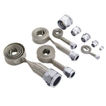 Cargar imagen en el visor de la galería, Spectre MagnaBraid 304SS Braided Sleeving Kit - Chrome End Caps