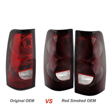 Carica l&#39;immagine nel visualizzatore di Gallery, Xtune Chevy Silverado 1500-2500-3500 03-06 OEM Style Tail Lights Red Smoked ALT-JH-CS03-OE-RSM