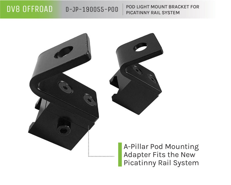 DV8 Offroad Pod Style Light Mount For DV8 Off Road Rail Mount System