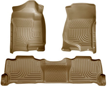 Charger l'image dans la galerie, Husky Liners 07-13 GM Escalade ESV/Avalanche/Suburban WeatherBeater Tan Front/2nd Row Floor Liners