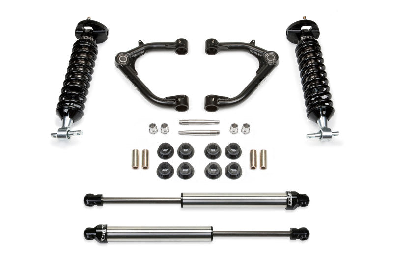 Fabtech 07-18 GM C/K1500 w/OE Forged UCA 2in UCA System w/DL 2.5 Coilovers & Rear DL Shocks