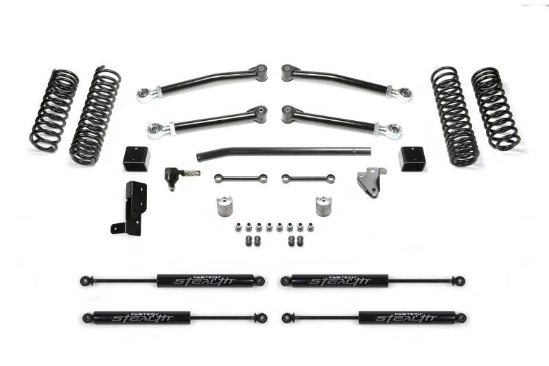 Fabtech 2018 Jeep JL 4WD 4-Door 3in Trail System w/Stealth Shocks