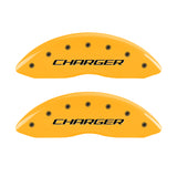 MGP 4 Caliper Covers Engraved Front Charger Rear RT Yellow Finish Black Char 2006 Dodge Charger